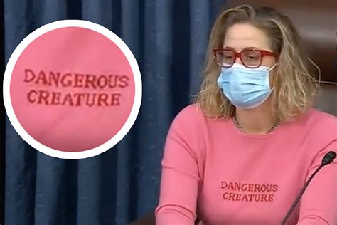 kyrsten sinema nude|Sen. Kyrsten Sinema presides in hot pink Dangerous Creature shirt